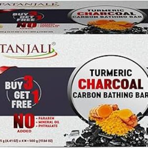 PATANJALI TURMERIC CHARCOAL SOAP BUY 3 GET 1 FREE